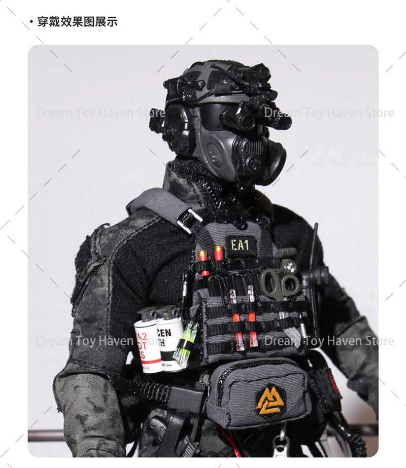 1/12 مقياس الجندي M7A2 RIOT CS قنبلة يدوية لعبة نموذج المعدات التكتيكية العسكرية ملحق لتقوم بها بنفسك 6 بوصة دمى شخصيات الحركة #5