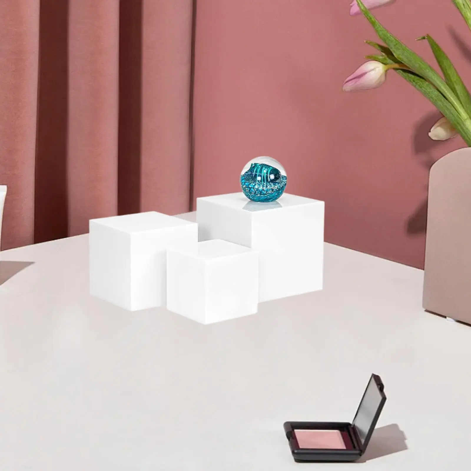 3x Acrylic Cubes for Display Buffet Riser for Candy Table Decor Birthday