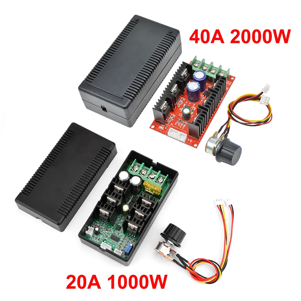 20A 1000W 40A 2000W PWM Brushless DC Motor Speed Regulator DC10-50V for dimming/speed regulation/temperature control board 15khz