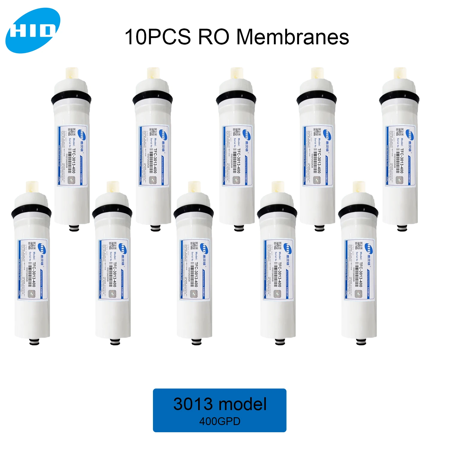 HID 400gpd RO Membrane 10pcs 3013 400 GPD Reverse Osmosis Universal Replacement Membrane