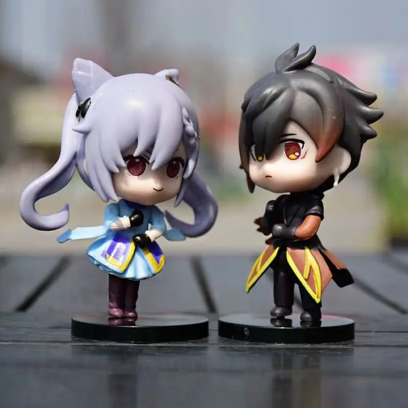 Genshin Impact Game Peripherals Q Version Of Liyue Chapter Hand Figure Lumine Aether‌ Kaedehara Kazuha‌ Qiqi Doll Ornament Gift