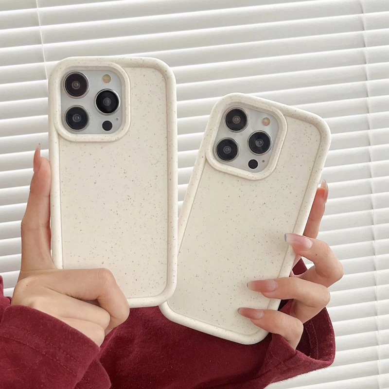 Beige Soft Phone Case For iphone 11 12 13 14 15 Pro Max High Quality Phone Back Cover Cases For iphone 11 Dot Printed Color