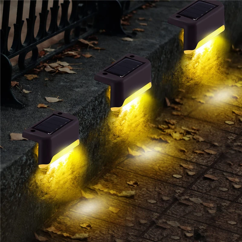 4-32 Pack Outdoor LED Solar Step Lamp Path Trap Tuinverlichting IP65 Waterdichte Balkon Licht Decoratie voor Patio Hek Licht - afbeelding 1