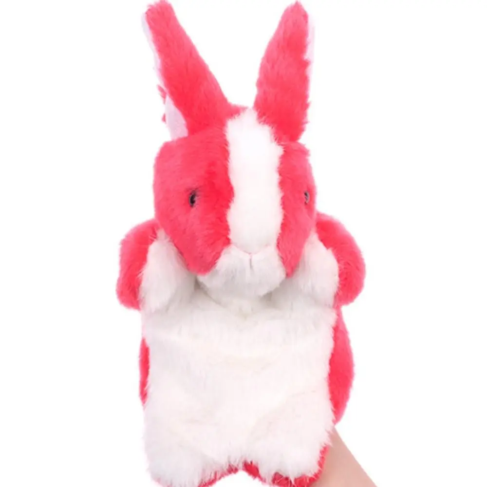 Fashion Plush Rabbit Bunny Hand Puppet Stuffed Animal Cartoon Soft 8 Colors Early Education