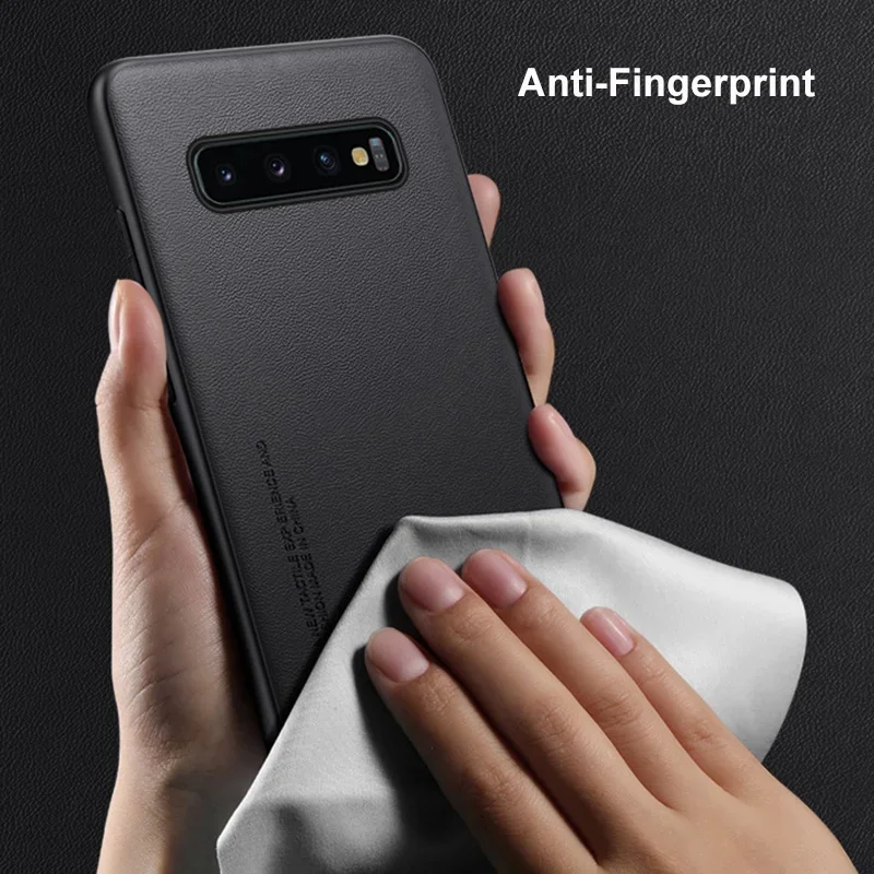 For Samsung Galaxy S10 5G Coque Luxury PU Leather Case For Samsung S10 Plus S10Plus Matte Cover Silicone Protection Phone Case