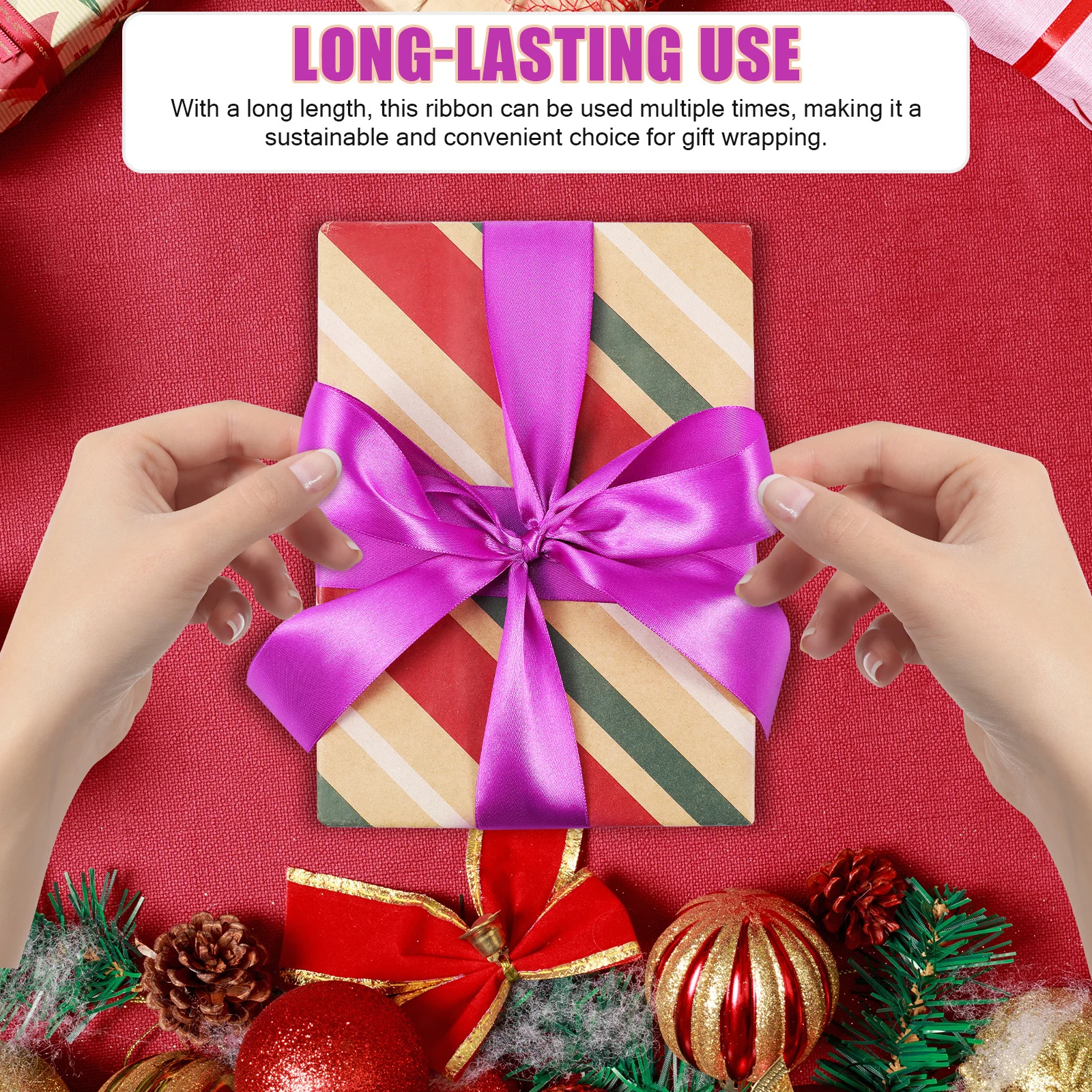 

3 Rolls Gift Wrapping Ribbon Solid Color Wide Ribbons for Crafts Wedding Flower Bouquet Satin Ribbon Ribbons for Bows