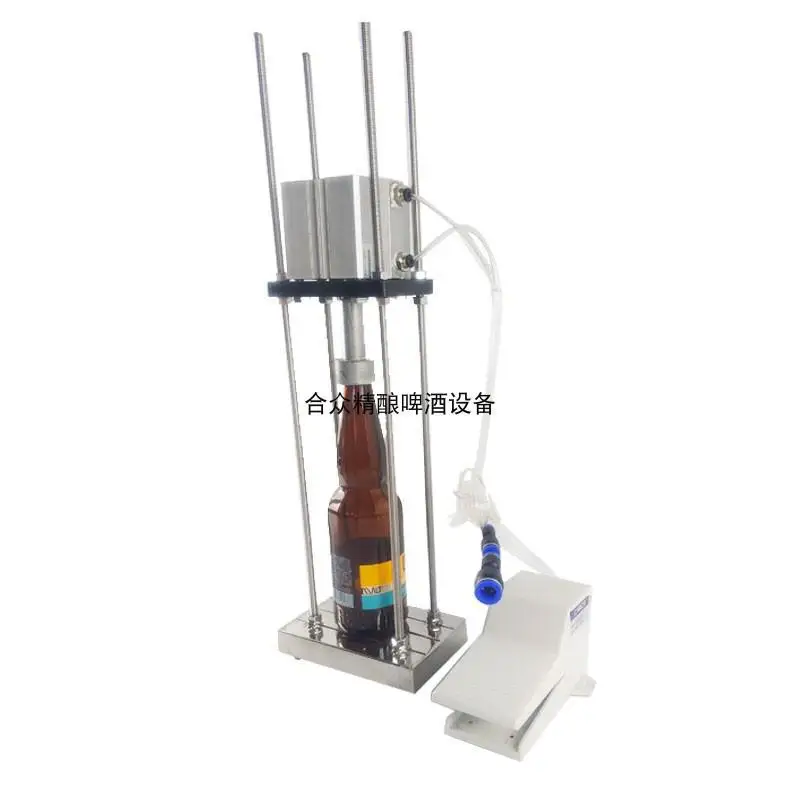 Pneumatic Beer Crown Cap Capping Machine Capper Soda Water Bottle Capper Steamwater Carbonated Drinks Bottle Lid Locking Lock