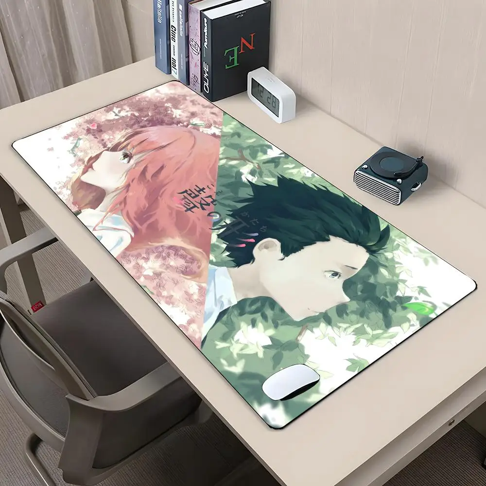 A Silent Voice Mouse Pad Rubber Antislip Keyboard Pad 40x90cm Mousepad Gaming Accessories XXL Office Computer Mat