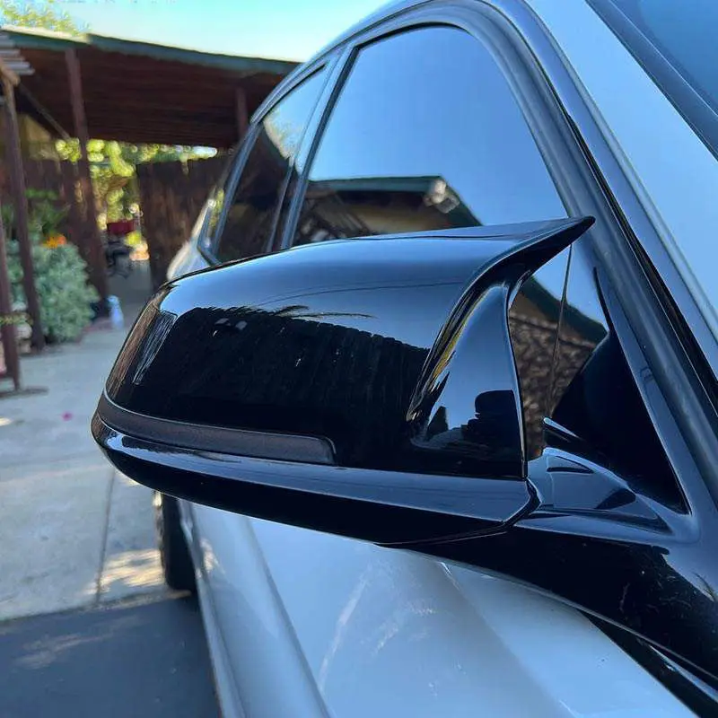 جودة ABS لمعان أسود الجانب عرض M نظرة الجناح أغطية مرايا لسيارات BMW F20 F22 F30 F35 F34 F32 F33 F36 F87 2012-2018 #3