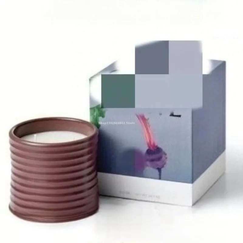 170 جرام هدية صندوق معبأ جرة السيراميك بسيط مخطط الروائح شمعة كوب المنزل الغلاف الجوي الداخلي العطر زخرفة شمعة #5