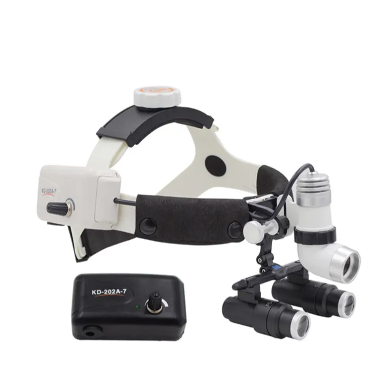 3W LED Dent al Helmet Surgical Headlight Medical 5X Binocular Loupes for  Surgery ENT Examination