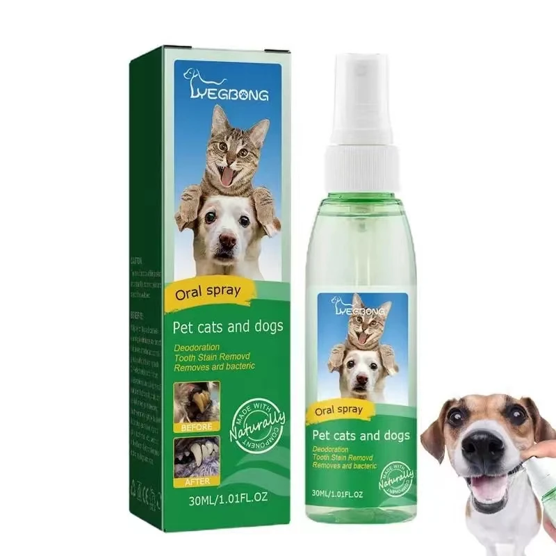 Pet Teeth Cleaning Spray Dog Tartars Remover Cat Oral Cleaner Breath Freshener Puppy Kitten Teeth Deodorant Pet Tooth Care Agent