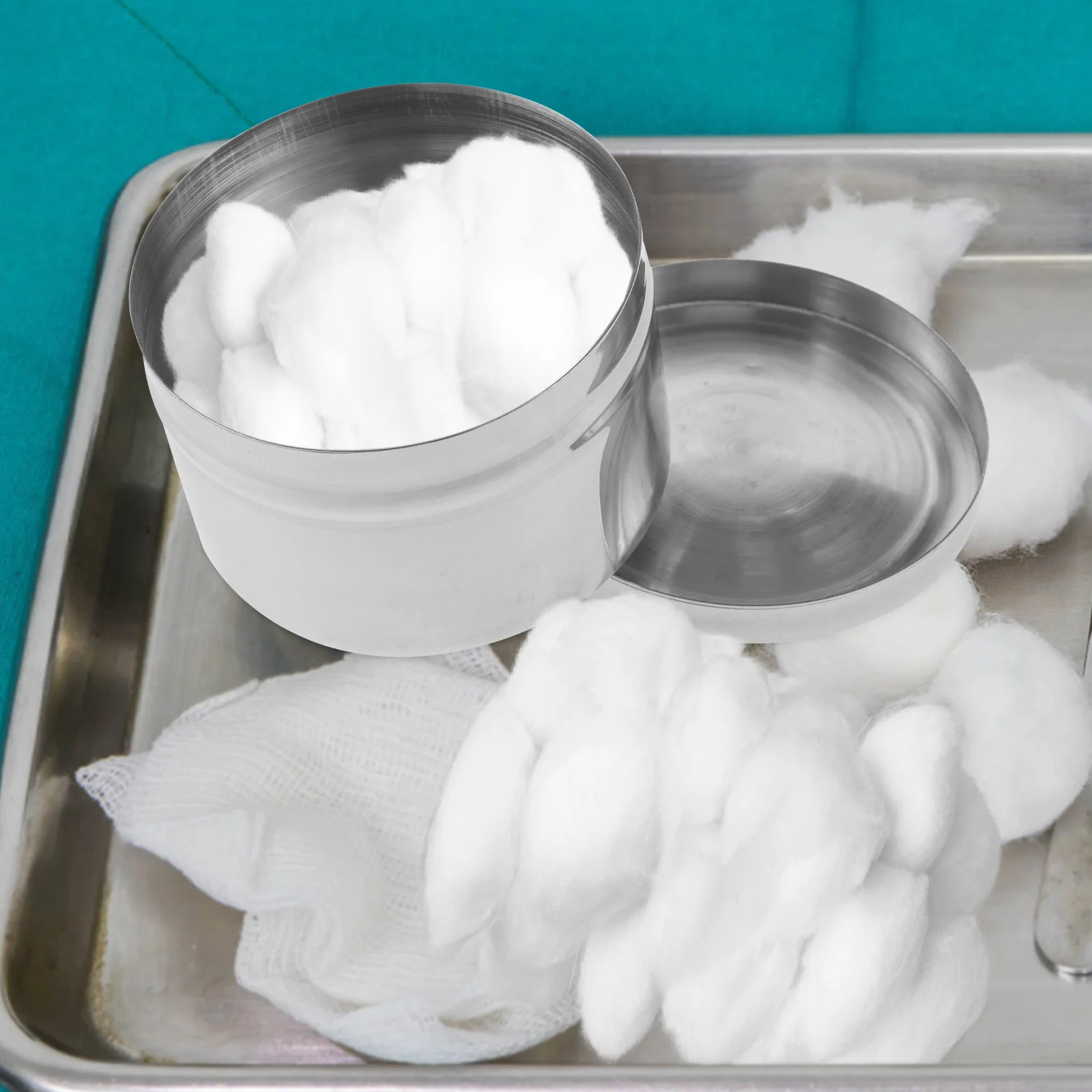 

Alcohol Can Cotton Ball Box Bathroom Canisters with Lids Pots for Buds Storage Holder Case Metal Container Jar Stainless Steel