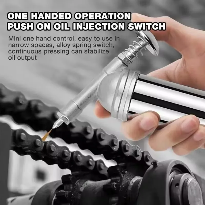 Handheld High Pressure Oiler 1000PSI Mini Bicycle Grease Gun Grease Gun Injector High Pressure Oiler for Impact Wrench Tools