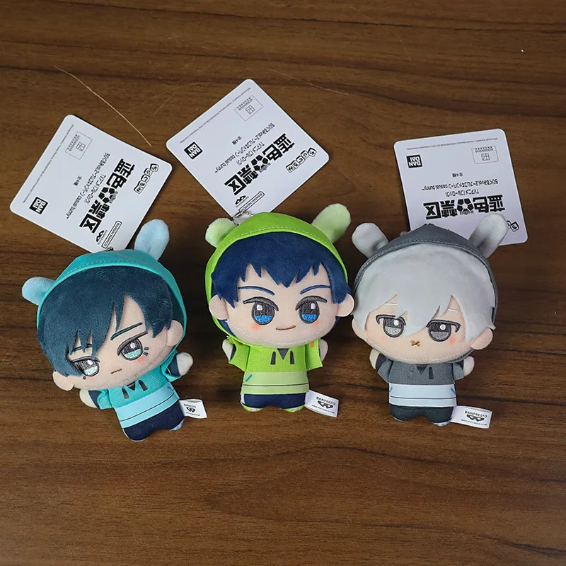 NEW blue lock peluches bunny ears Plush Toy Pendant Seishiro Nagi Isagi Yoichi Chigiri Anime Fluffy Maumet toy Backpack Keychain