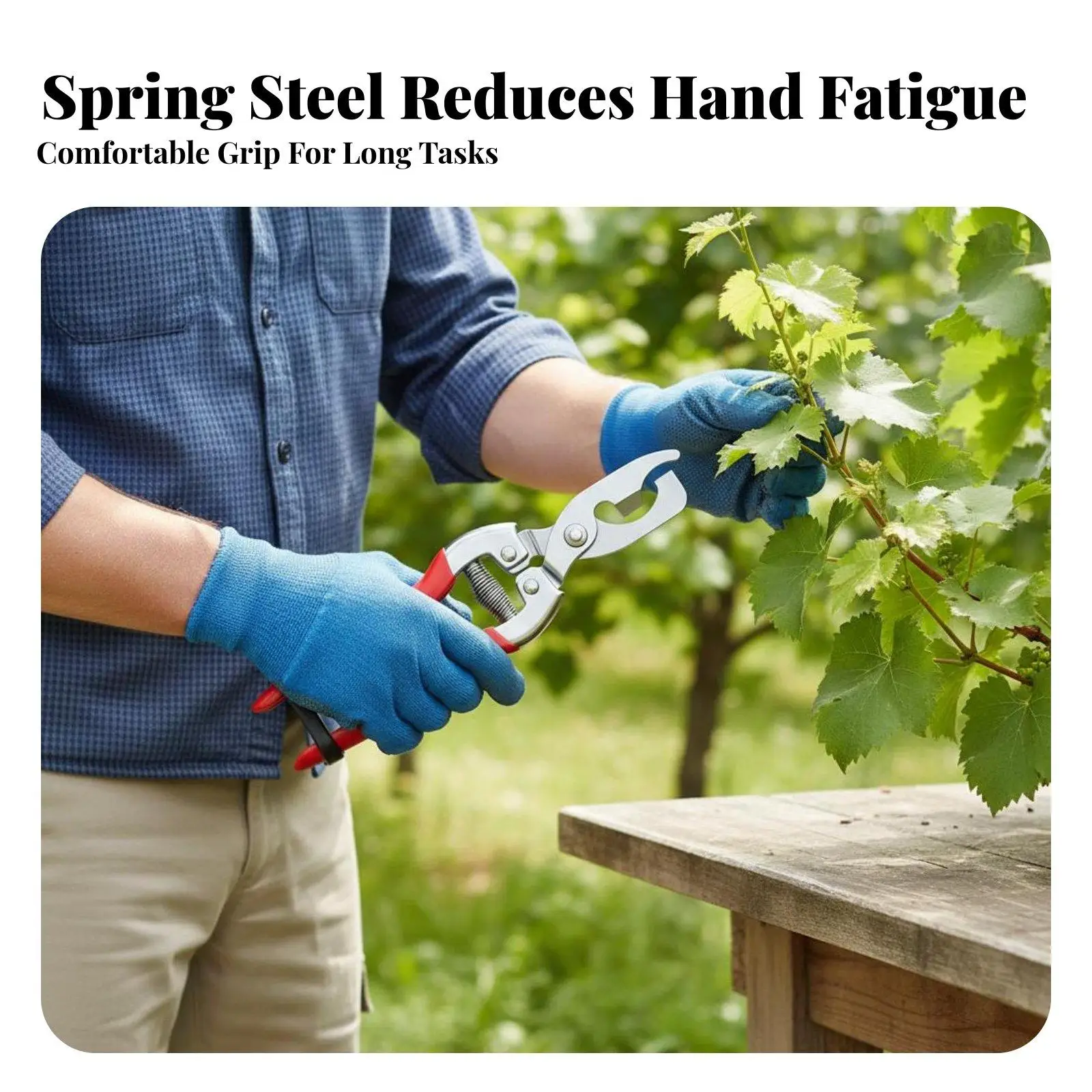 Gardening Pruning Shear Ergonomic Handle Branch Cutter for Cutting Telescopic Garden Branches and Bushes - view 2