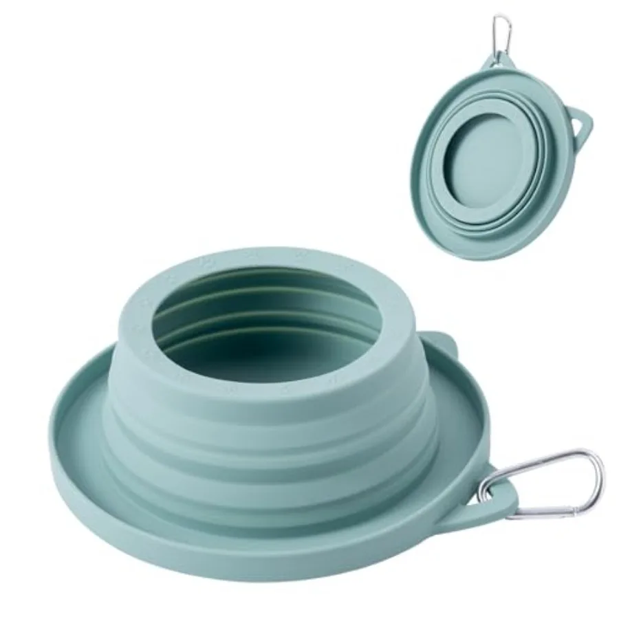 Collapsible Dog Bowls for Travel Outdoors, Ant Away Cat Food Bowl and No Splash Pet Water Dish with Anti Ant Moat and Spill Pro