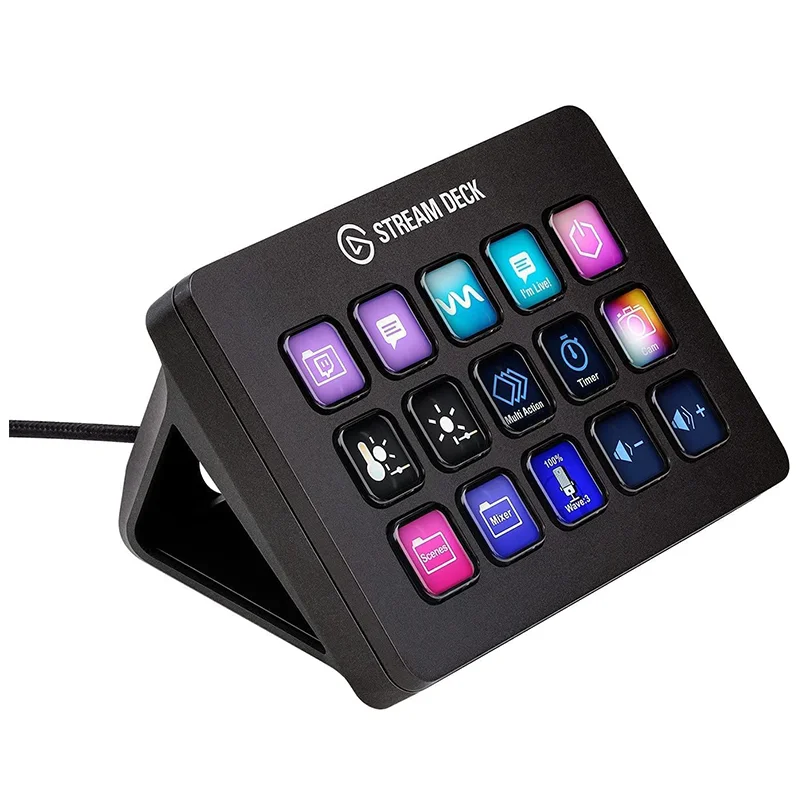 Elgato Stream Deck MK.2 – Studio Controller, 15 macro keys, trigger actions in apps and software like OBS,works with Mac and PC