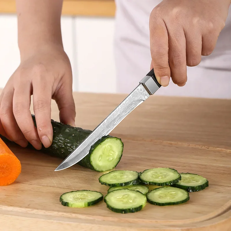Seiko Kitchen Knife - Damask-cut straight knife - Cutting fruit - Cutting vegetables - cutting meat special chef\'s hand knife