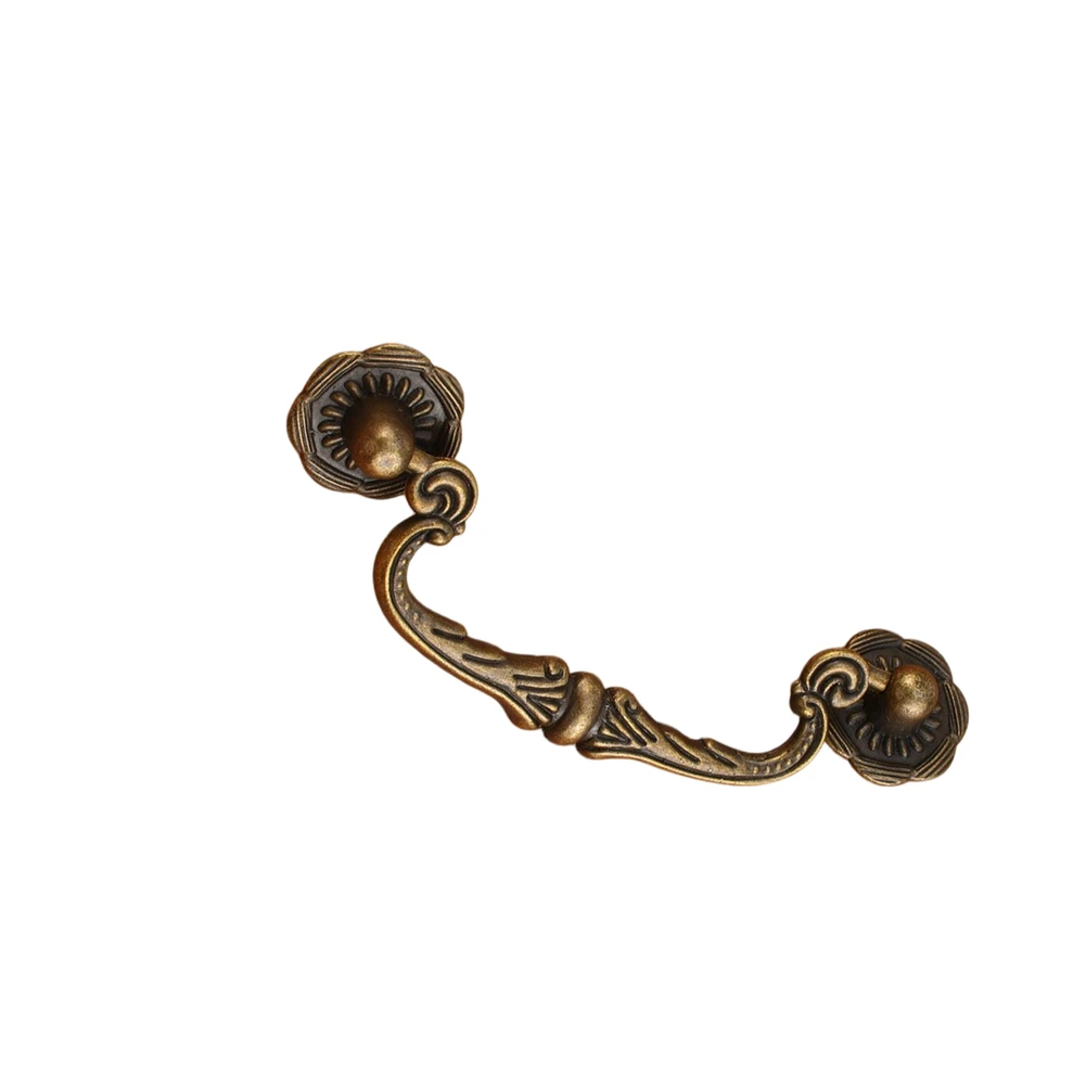 Chinese Vintage Drawer Handles 86mm Center-to-Center Set of 2 Alloy Cabinet for pulls for Wardrobes Desks and Shelving