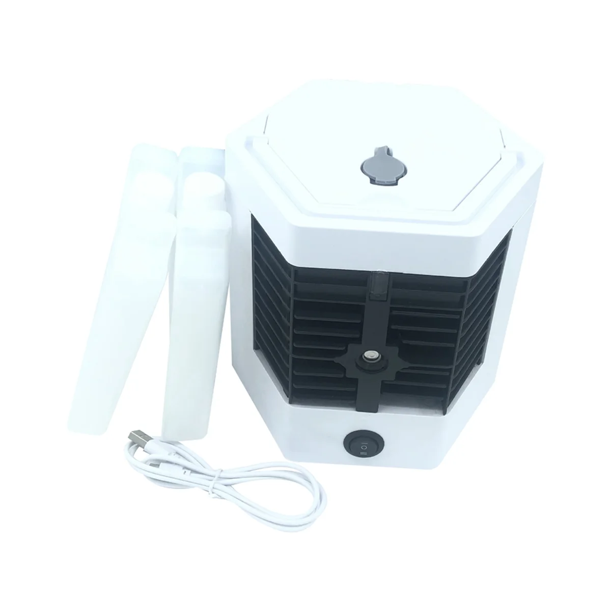 Mini Air Conditioning Fan Desktop Cooler Fan USB Portable Spray Humidifier Water Cooling Fan for Bedroom and Desktop