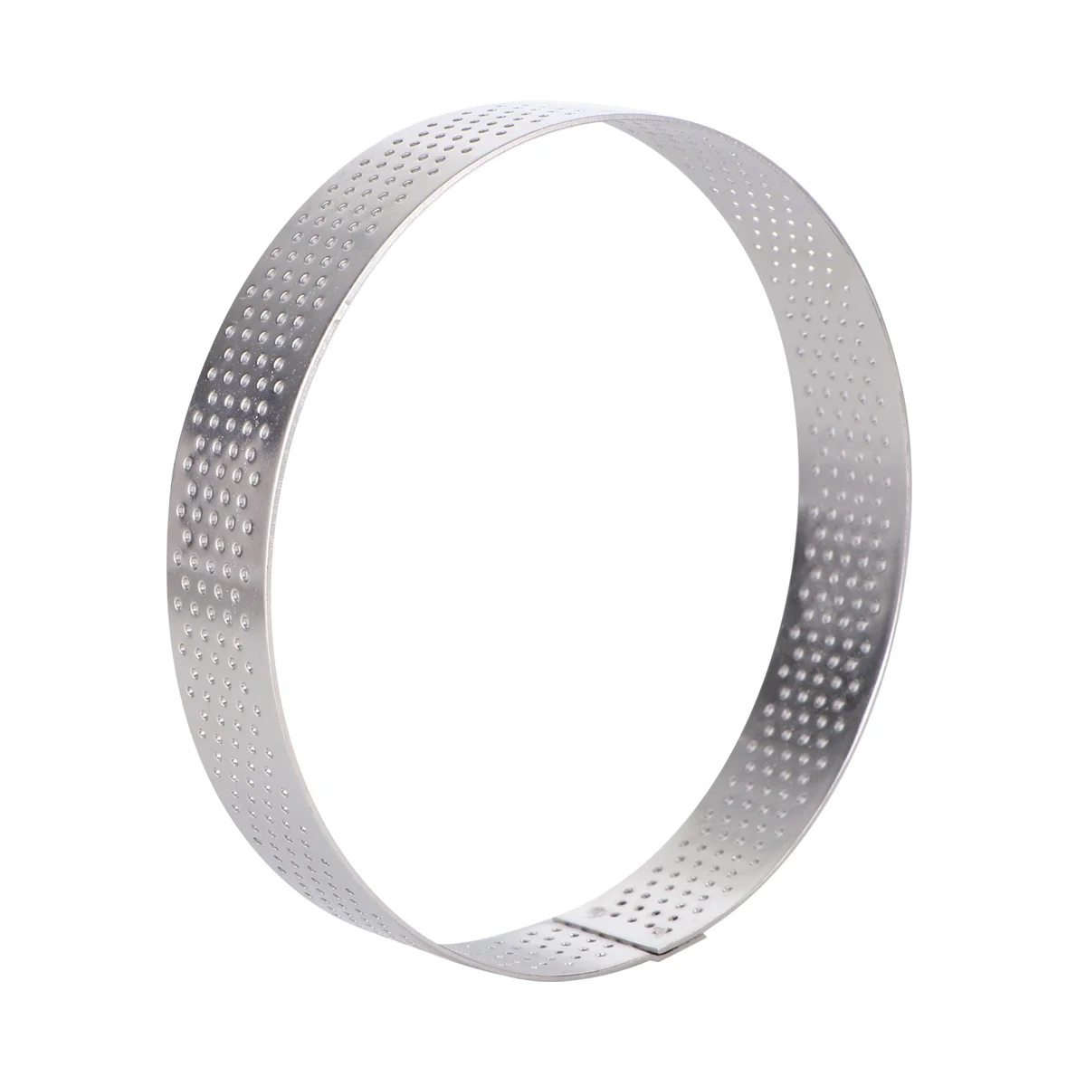 

1Pcs Stainless Steel Tart Ring Mold 10Cm Polished Ventilated Cake Circle for Baking Mousse Homemade Desserts Cooking Utensil