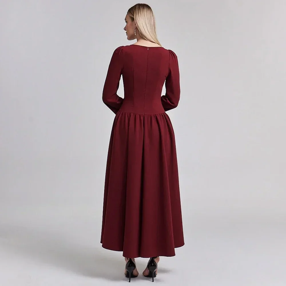 Customized Elegant Evening Dresses A-Line O Neck Long Wedding Prom Dress Exquisite High Quality Formal Party Gown for Women