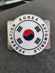 JDM Style Car 3D Metal Front Grille Republic of Korea Flag Emblem Badge KOF Mini Cooper Accessories Countryman Clubman JAF