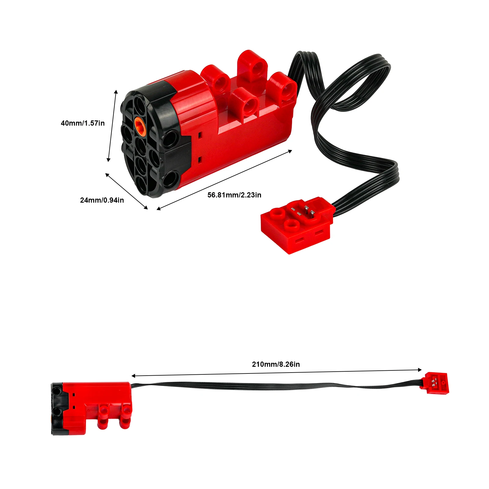 Bloques de construcción para coche y camión, Servomotor de 7,4 V, Motor de Control remoto de dirección, tecnología MOC, maquinaria para bricolaje, encendido