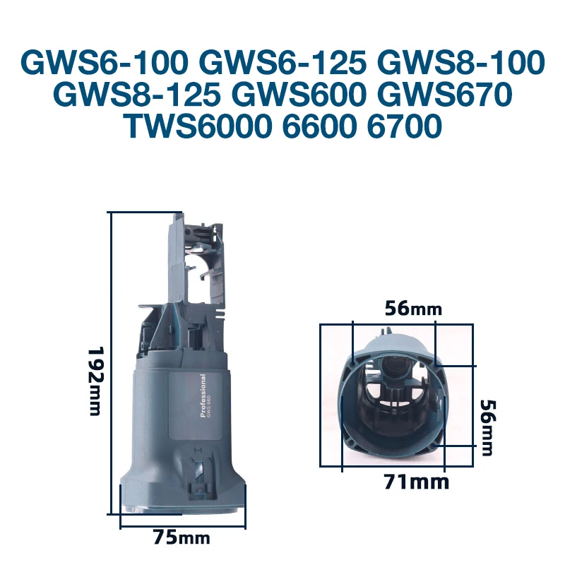 Alloggiamento anteriore per Bosch GWS6-100 6-125 8-100 8-125 GWS600 670 TWS6000 alloggiamento statore sostituzione accessori per smerigliatrice angolare