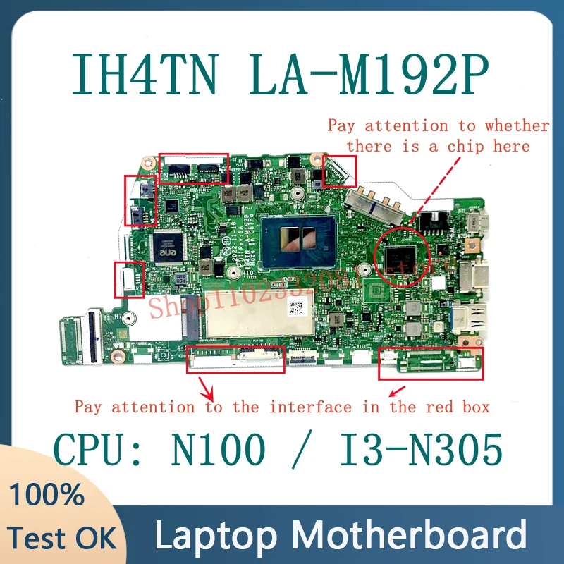 

Высококачественная материнская плата IH4TN LA-M192P NBVYJ11006 для ноутбука Acer, материнская плата с процессором N100/I3-N305, 100% полное тестирование, работает хорошо