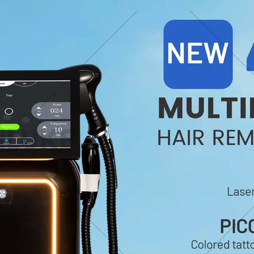 4-Wavelength High-Power Ice Crystal Hair Removal System, 5000W Titanium Diode Laser Machine Painless 4in1 for Salon Use CE