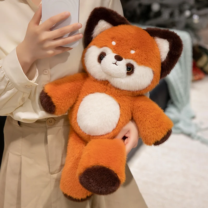 카와이 동물 플러시 장난감 부드러운 인형 푹신한 줄무늬 노란 고양이 오렌지 여우 플러시 수면 동반자 어린이 선물