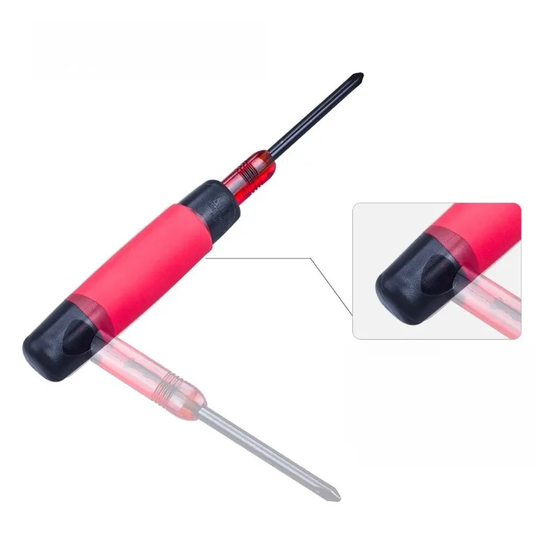 ANEX NO.6900 9-Piece Screwdriver Set, Slotted/T-Ratchet Replaceable Bits, Japanese Precision Hand Tool view 3