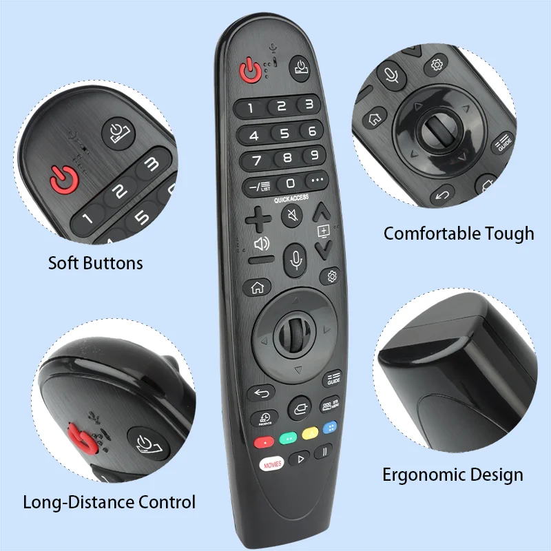 AN-MR19BA IR Remote Control For LG TV W9 E9 C9 B9 SM81 SM86 SM90 SM95 SM99 UM71 UM73 UM75 UM80 UM6970 Series With MOVIES Button