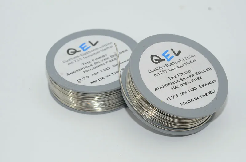 5m German QEL High-Purity Silver Containing Classic Soldering Wire Fever Audio Silver Soldering 7.5% Silver Wire Diameter 1.0mm