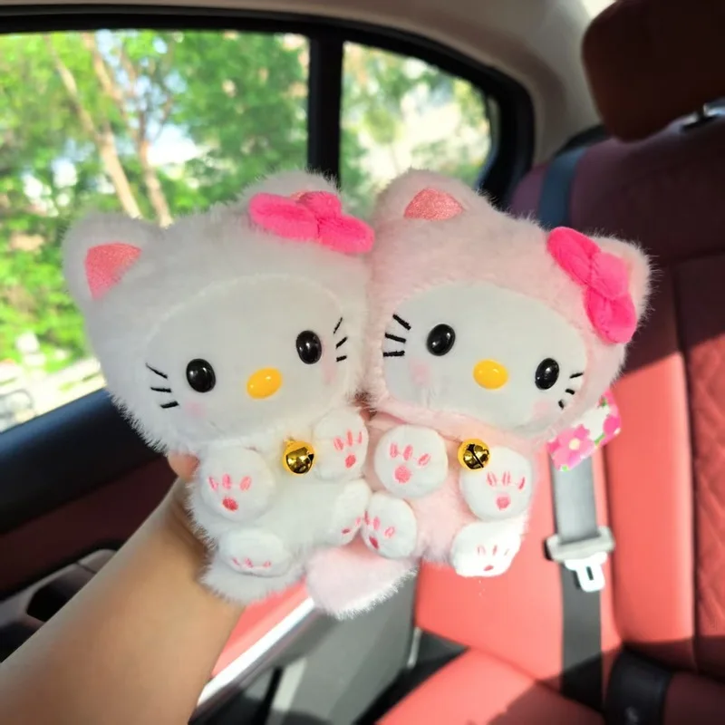 Anime Hello Kitty Pluszowa lalka Breloczek dziewczynka Urocze akcesoria do pakowania dekoracja Dzwonek Kotek Kitty wypełnienie z bawełny pp Zabawki lalki Prezent
