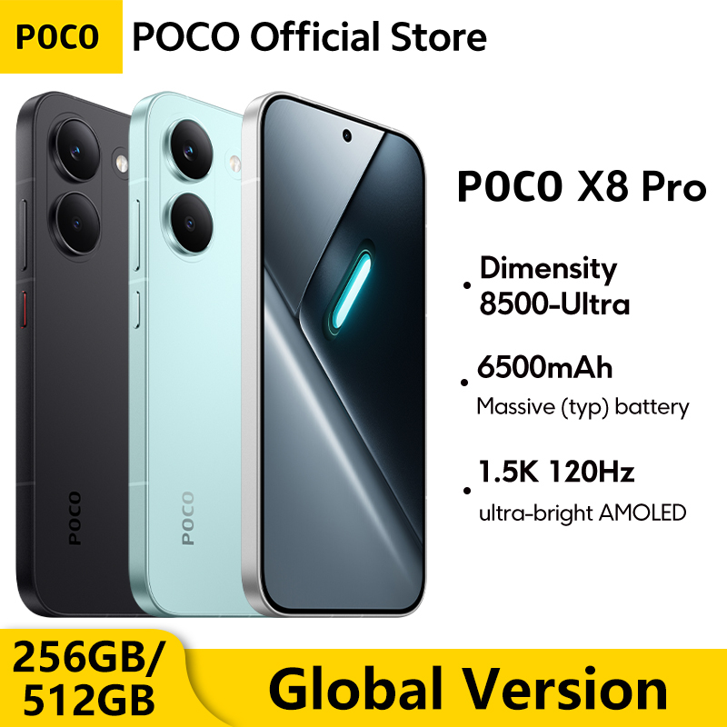 Global Version POCO X8 Pro 5G 120Hz Ultra-Bright AMOLED DisplaySmartphone 1.5K Dimensity 8500-Ultra NFC 50MP