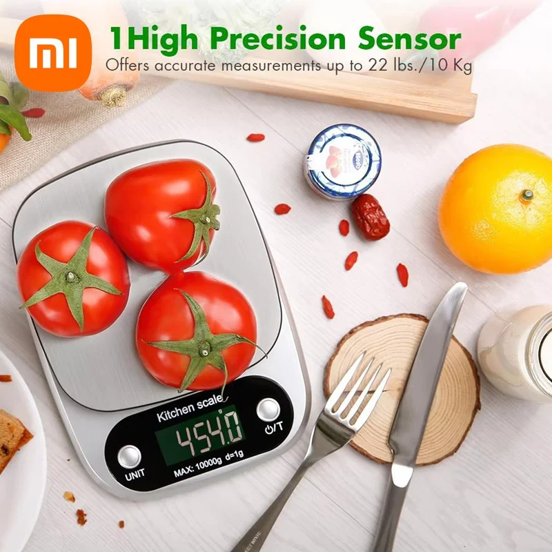 Xiaomi Hochpräzise Küchenwaage, 10 kg, elektronische Schmuck- und Backwaage, Multifunktions-Messwerkzeug, Grammwaage, LCD-Display