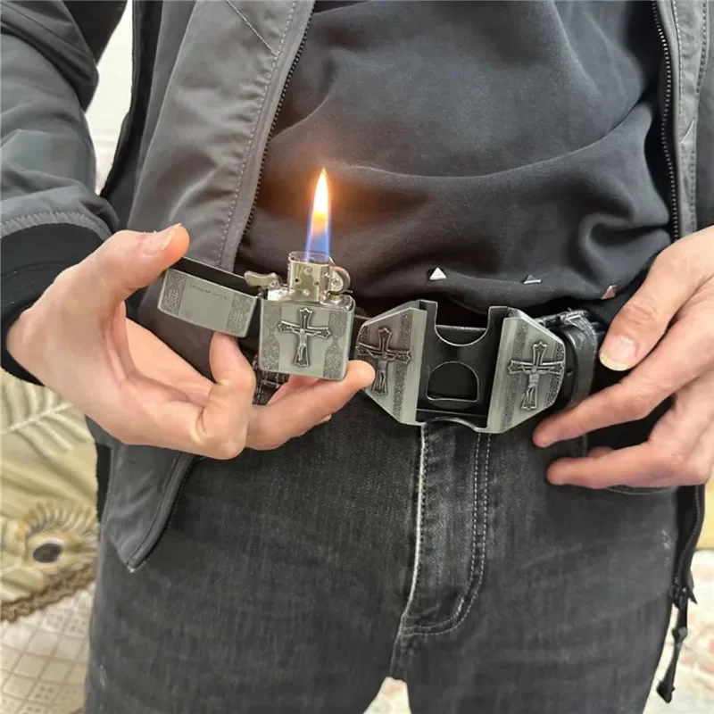 الإبداعية الرجال حزام أخف حزام معدني مشبك أداة صغيرة اكسسوارات السجائر شخصية موضة التدخين هدية #1