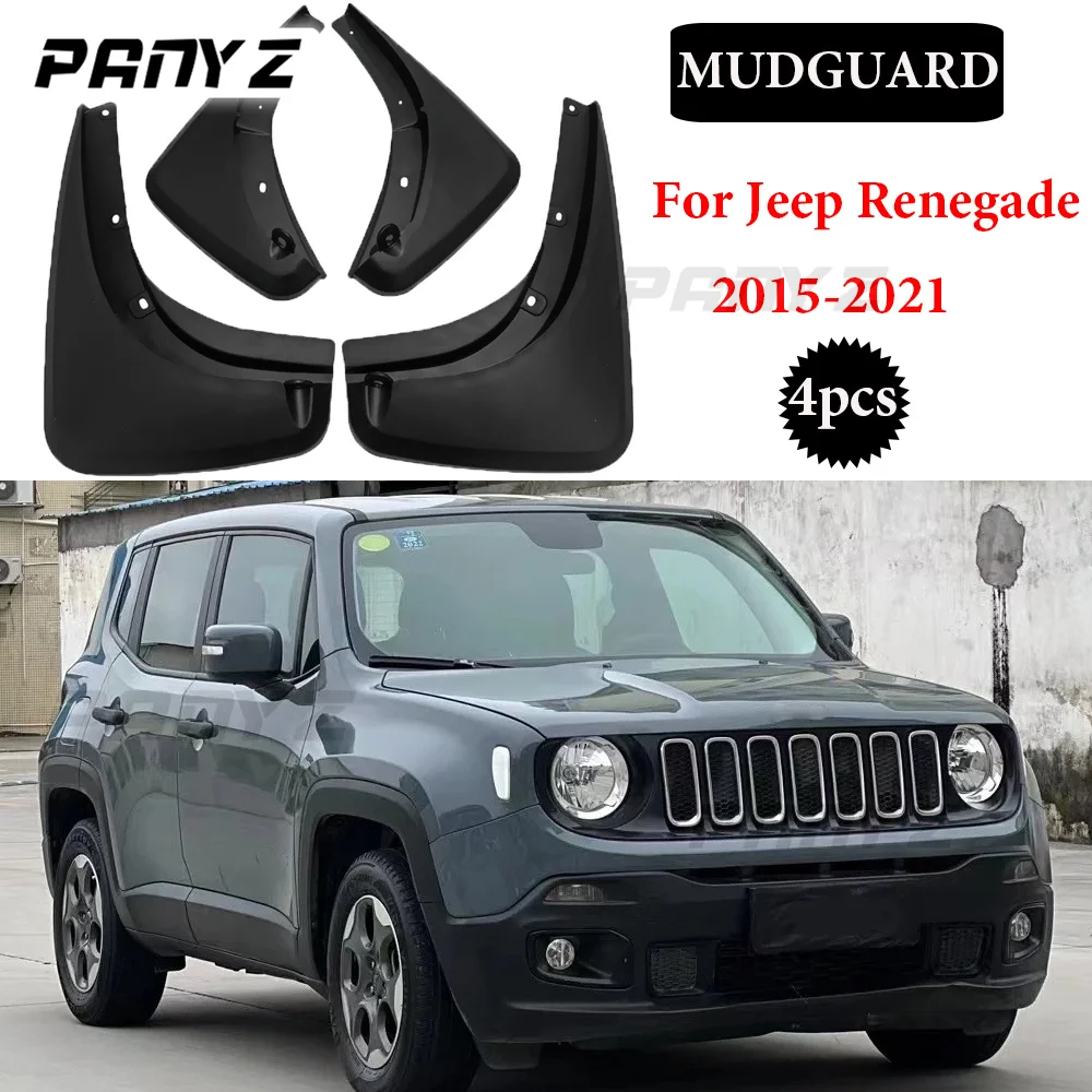 4pcs High quality Car Mudflaps Splash Guards Mud Flap Mudguards Fender For Jeep Renegade 2016 - 2021 Accessories Car-Styling