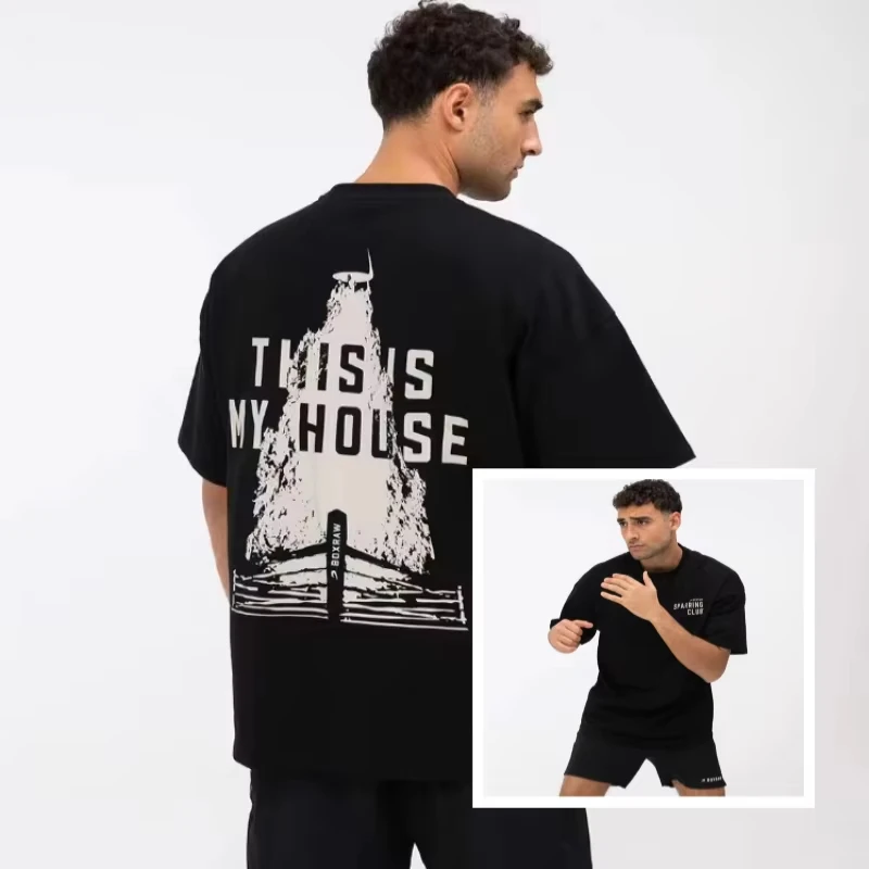 الملاكمة الأمريكية قصيرة الأكمام الفارسي راؤول جديد الملاكمة دعوى البريطانية فضفاضة القتال الاتجاه العلامة التجارية 2025 الصيف الرجال النساء تي شيرت