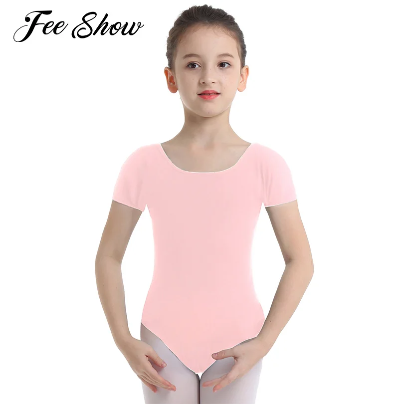 

Kids Toddler Ballet Dancing Jumpsuits Short Sleeves Stretchy Gym Jumpsuit Ballet Dancer Leotards for Girls Gymnastics Dancewear