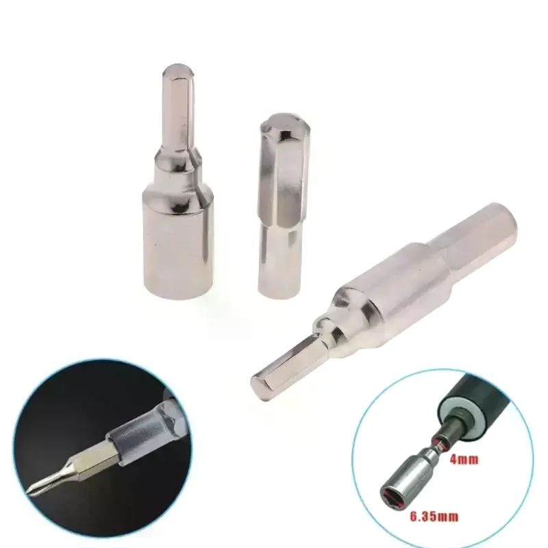 

1/2Pcs 4MM To 6.3MM Hex Transducer Adapter Socket Magnetic Parts For Screwdriver Drill Bits Hand Tool