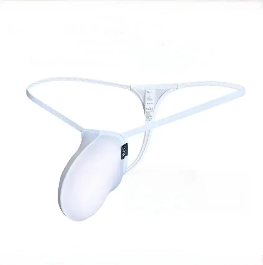 2 Pcs  Men's Super Low Waist Sexy Thong With U-shaped Convex Pocket Pure Desire for Slim Waist and High Elasticit Underwear