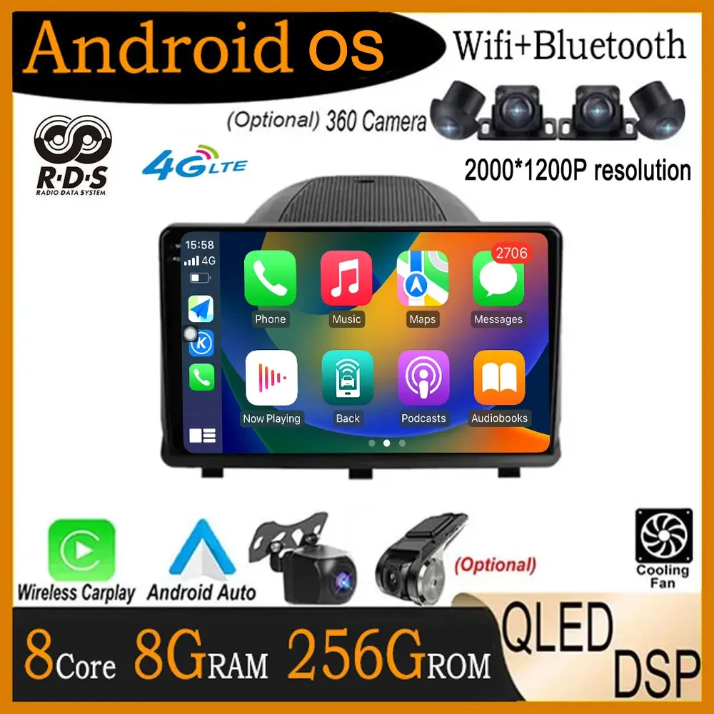 

9 Inch For Opel Antara 1 2006-2017 Android 14 Car Multimedia Radio IPS GPS QLED Navigation Carplay Player Stereo Screen