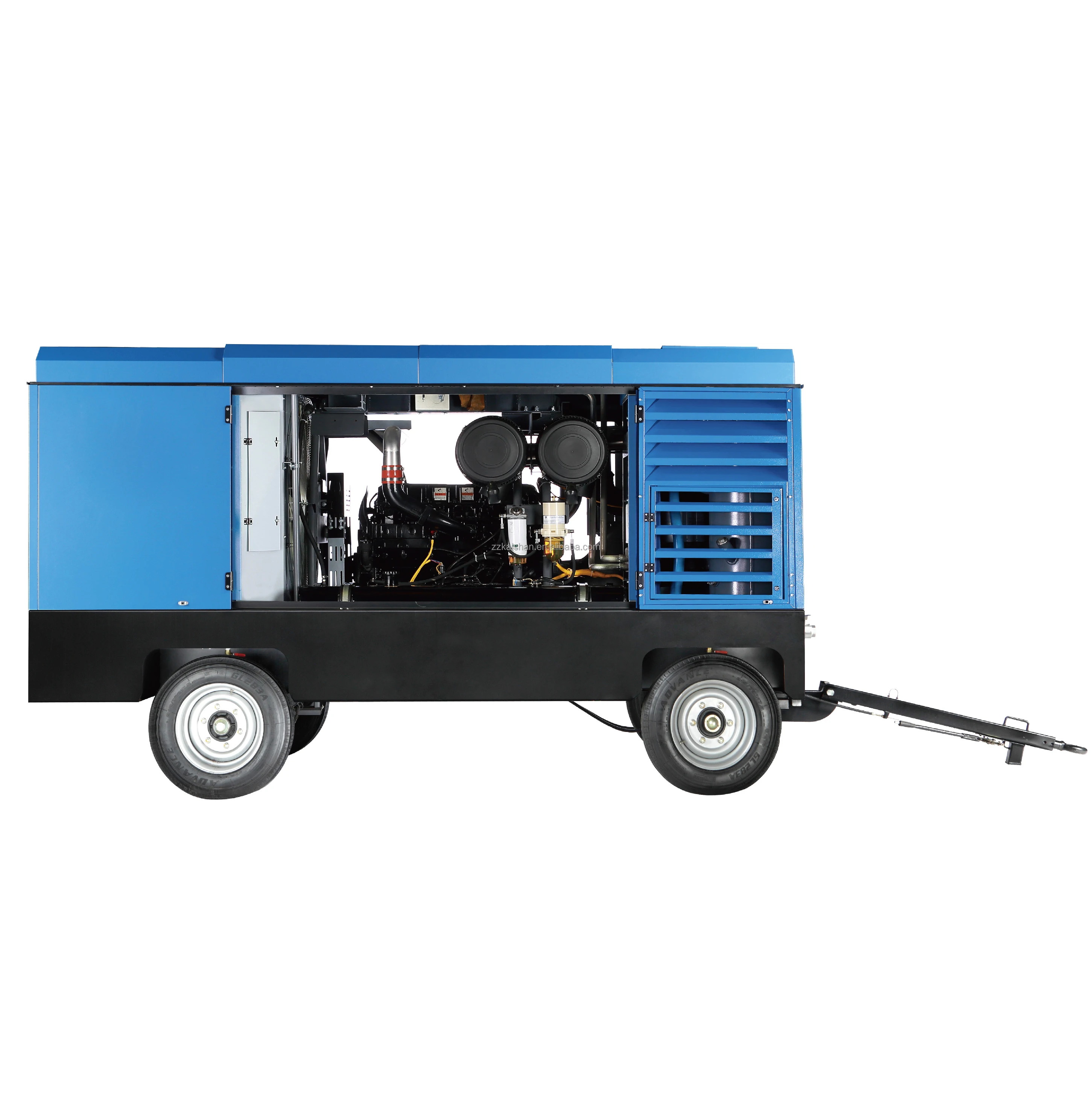 ضاغط هواء ديزل برغي متنقل 16 بار 18 بار صيني نوع المسمار ضاغط هواء كبير سعر للتعدين