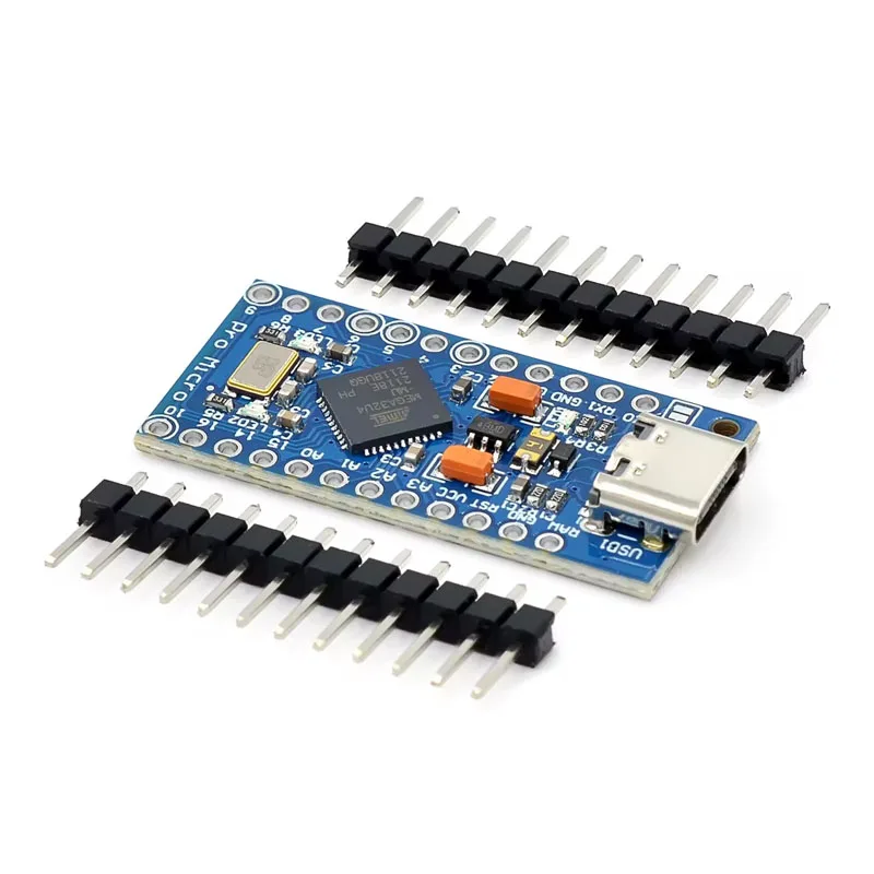 ATmega32U4 Pro Micro for arduino ATmega32U4 microcontroller development board 5V/16MHz Module with 2 row pin header For Leonardo