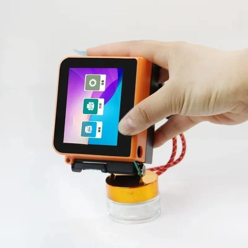 Mini handheld intelligent inkjet printer, production date QR code concave and convex surface coding artifact