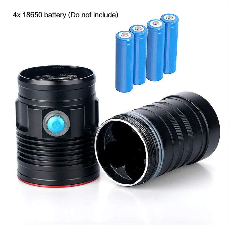 IPX8 Waterproof Professional Diving Flashlight 5L2 Underwater 200M Depthup Scuba 10000LM Dive Light Torch for Cave Dive Lamp